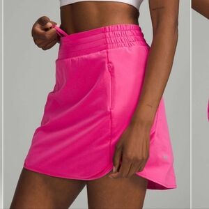 Lululemon Hotty Hot High-Rise Skirt *Long In Sonic Pink EUC